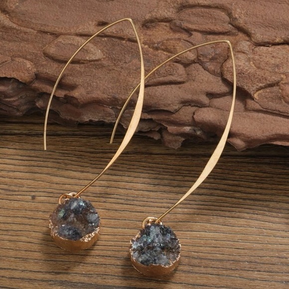 NWT Resin Geometric Drop Earrings